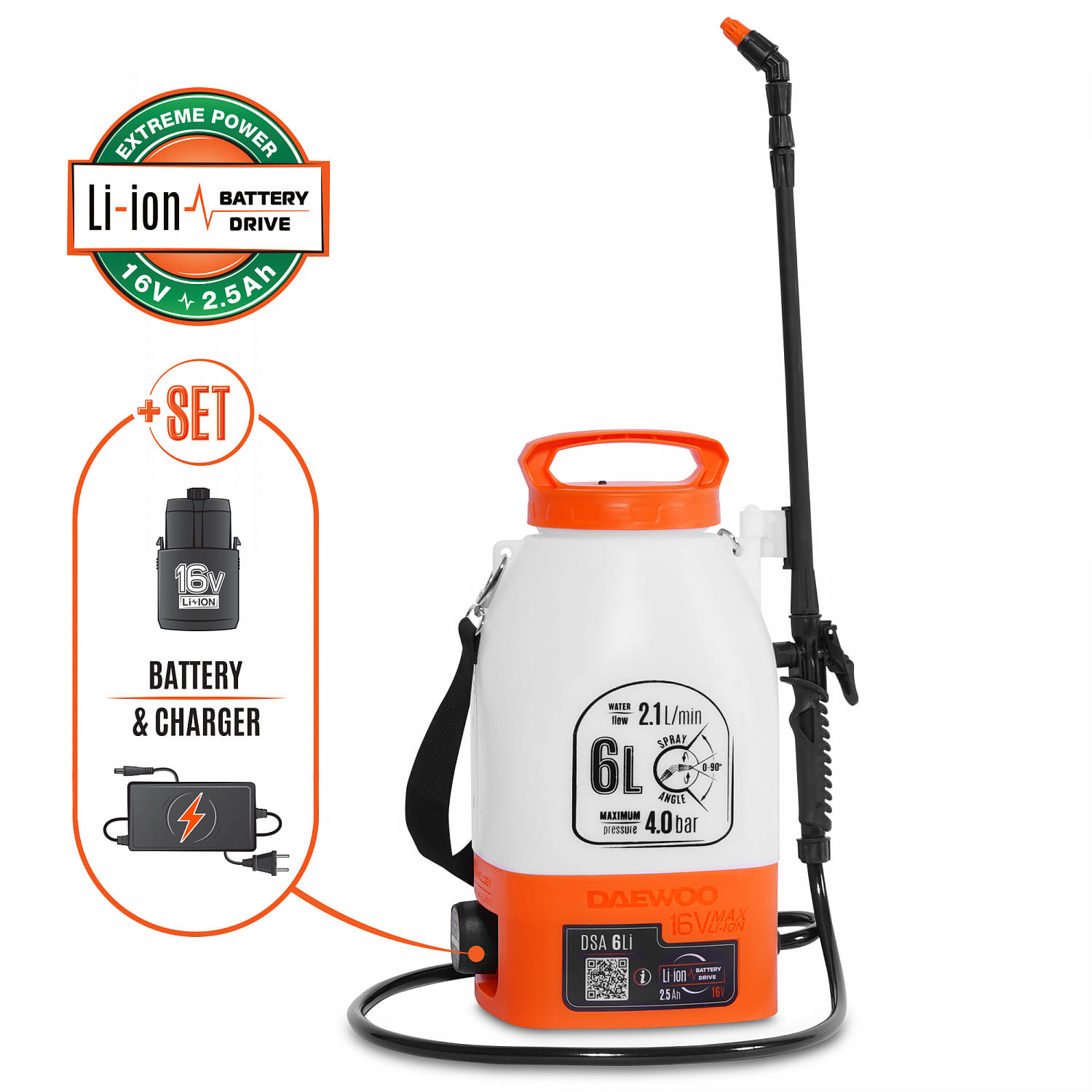 Опрыскиватель аккумуляторный DSA 6Li Daewoo Power
