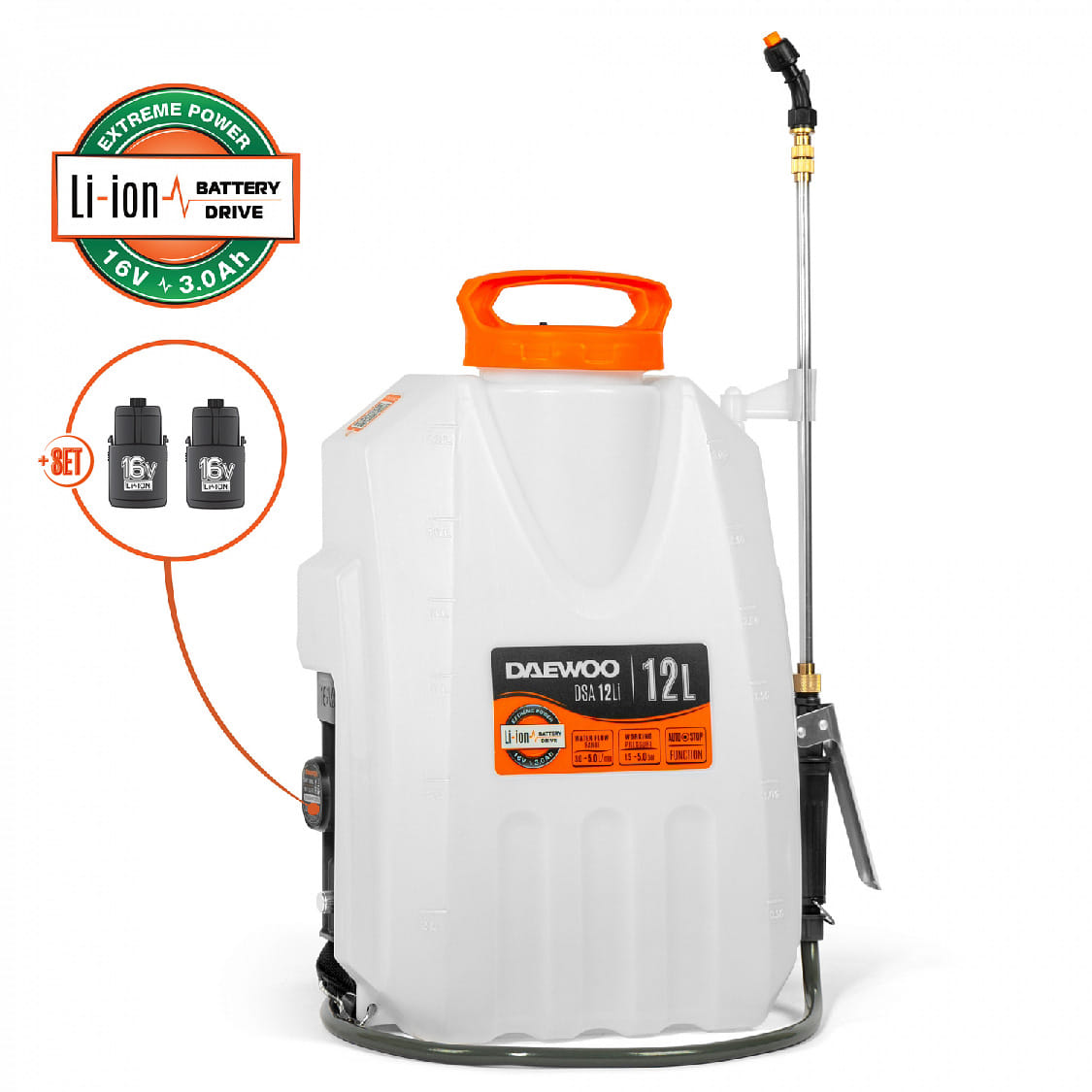 Опрыскиватель аккумуляторный DSA 12 Li SET Daewoo Power