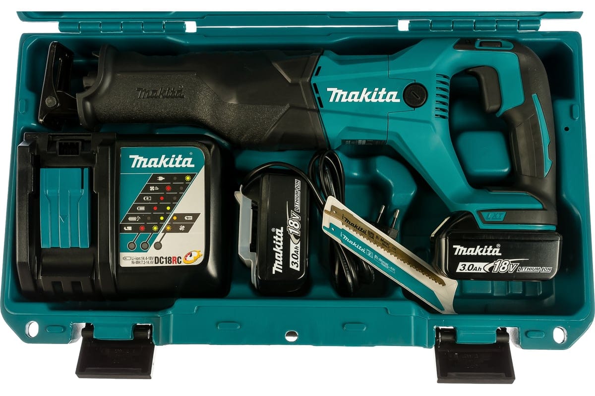 Аккум. сабельная пила в чем. MAKITA LXT DJR 186 RFE