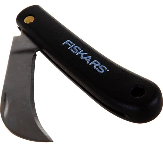 Нож садовый изогнутый для прививок FISKARS