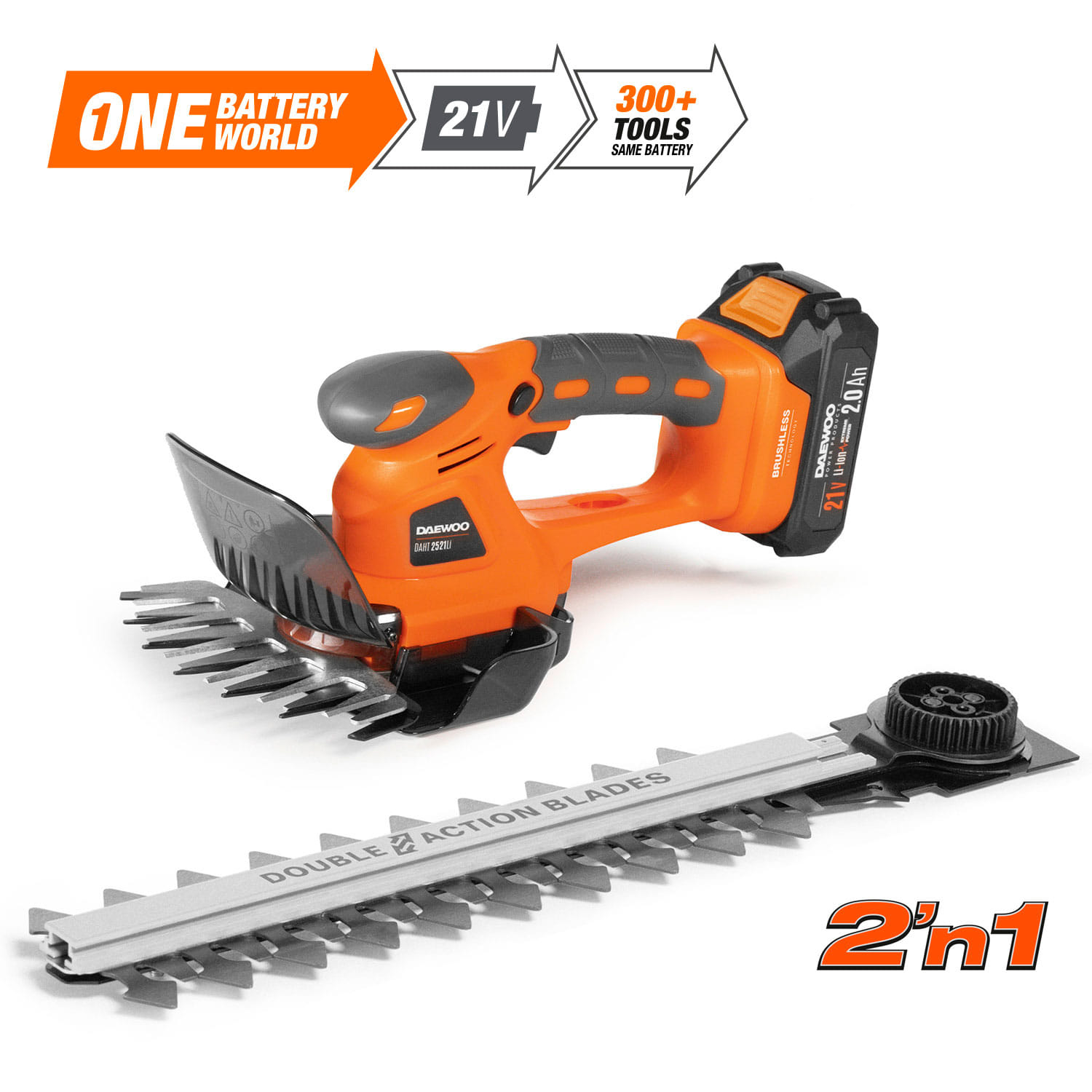 Ножницы-кусторез аккумуляторные DAHT 2521Li SET Daewoo Power