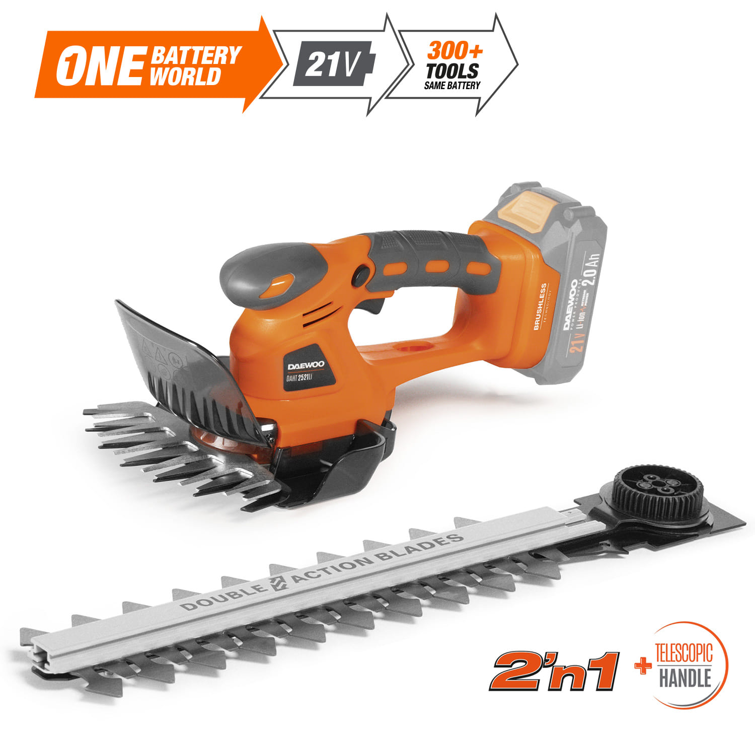 Ножницы-кусторез аккумуляторные DAHT 2521Li FULL SET Daewoo Power