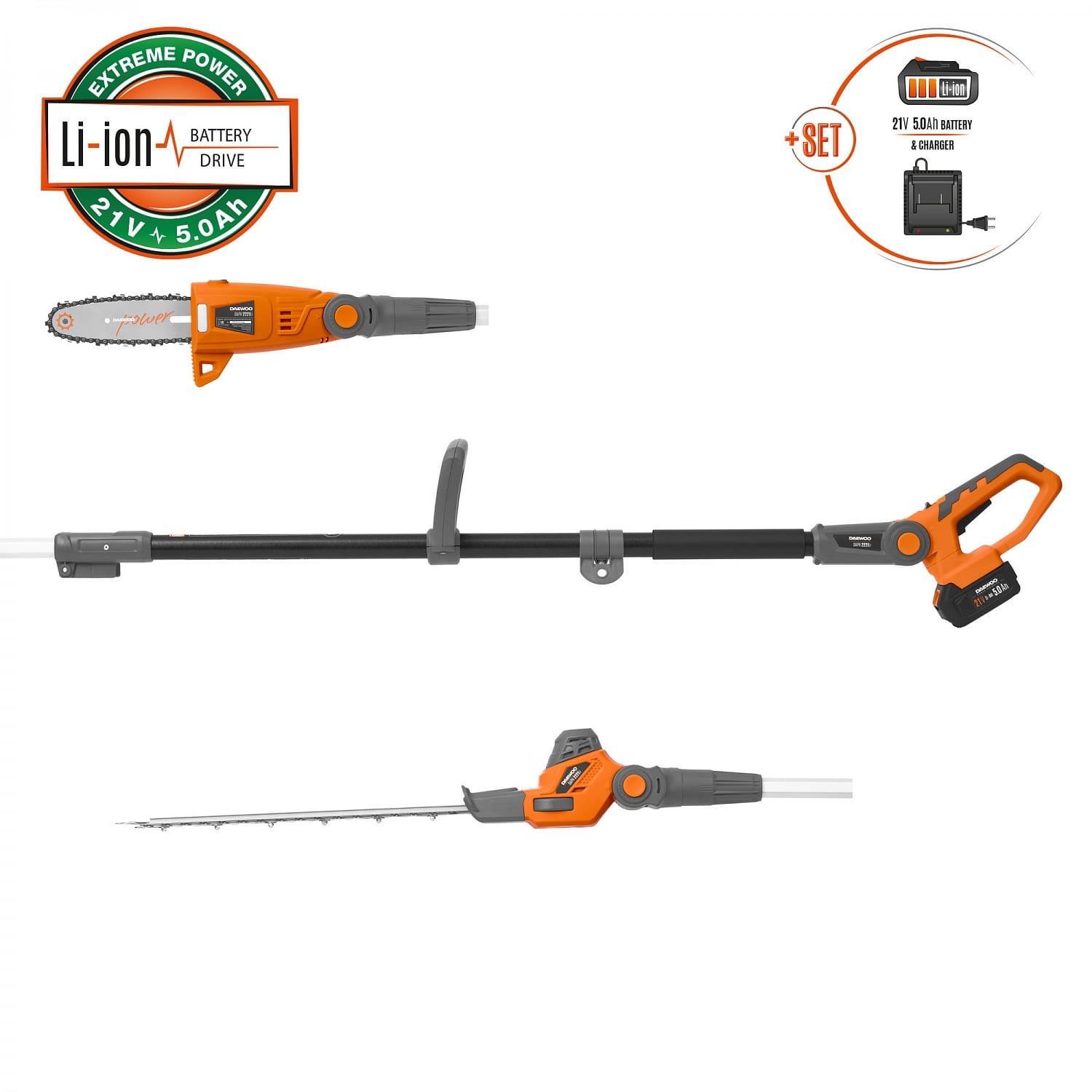 Высоторез аккумуляторный DAPH 2221Li SET Daewoo Power