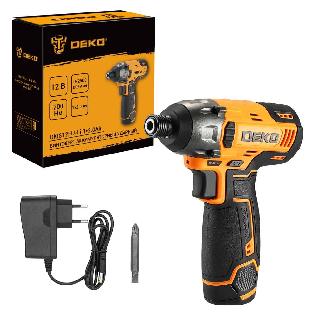 Винтоверт аккумуляторный DKIS12FU-Li Deko