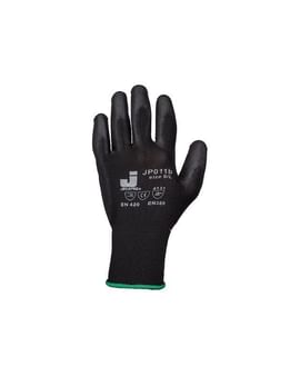 Перчатки нейлон, полиуретановое неполн. покрытие, р.XL, черные, JETA SAFETY Перчатки нейлон, полиуретановое неполн. покрытие, р.XL, черные, JETA SAFETY