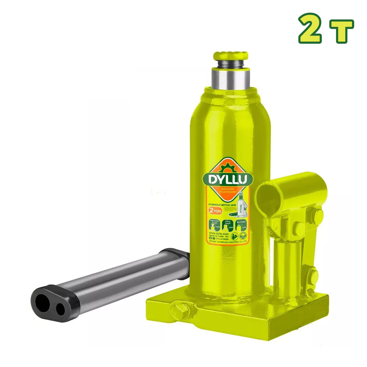 Домкрат гидравлический бутылочный 2 т DTHJ1502 DYLLU