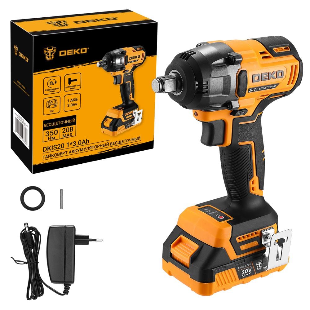 Гайковерт аккумуляторный бесщеточный DKIS20 063-4035 Deko DKIS20 063-4035