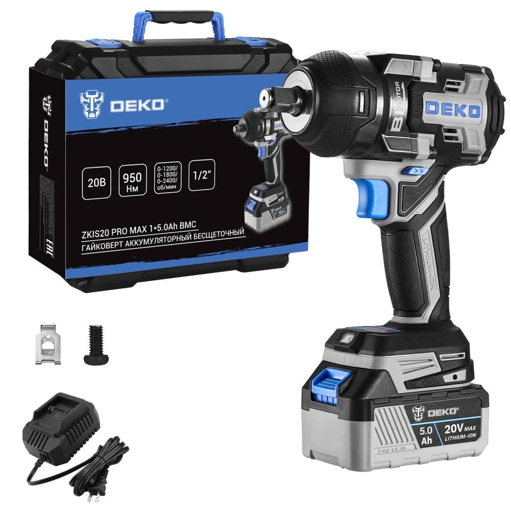Гайковерт аккумуляторный ZKIS20 PRO MAX Deko
