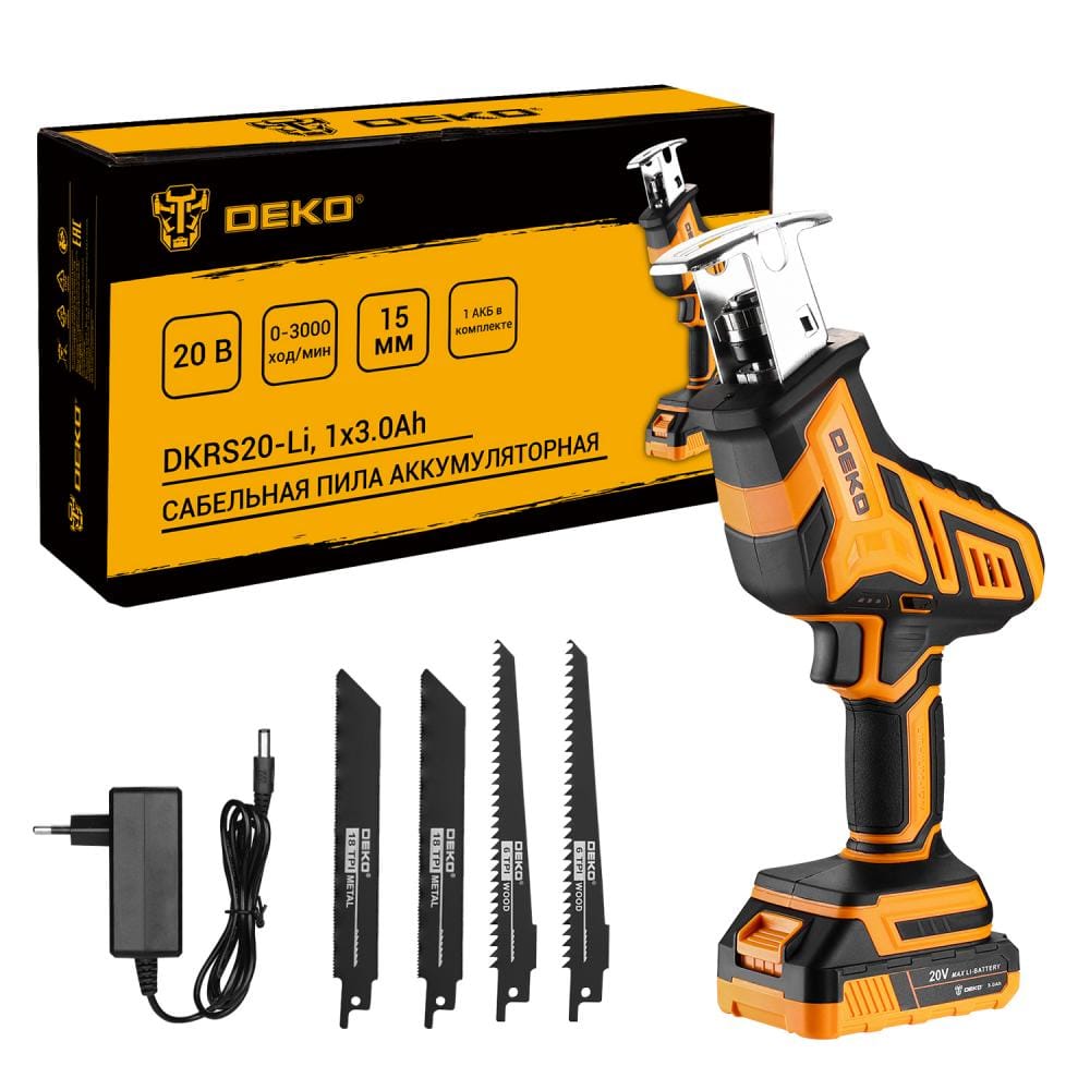 Пила сабельная аккумуляторная DKRS20-Li 083-1059 Deko