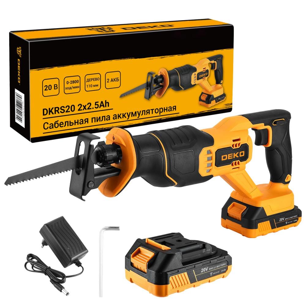 Сабельная пила аккумуляторная DKRS20 085-1129 Deko