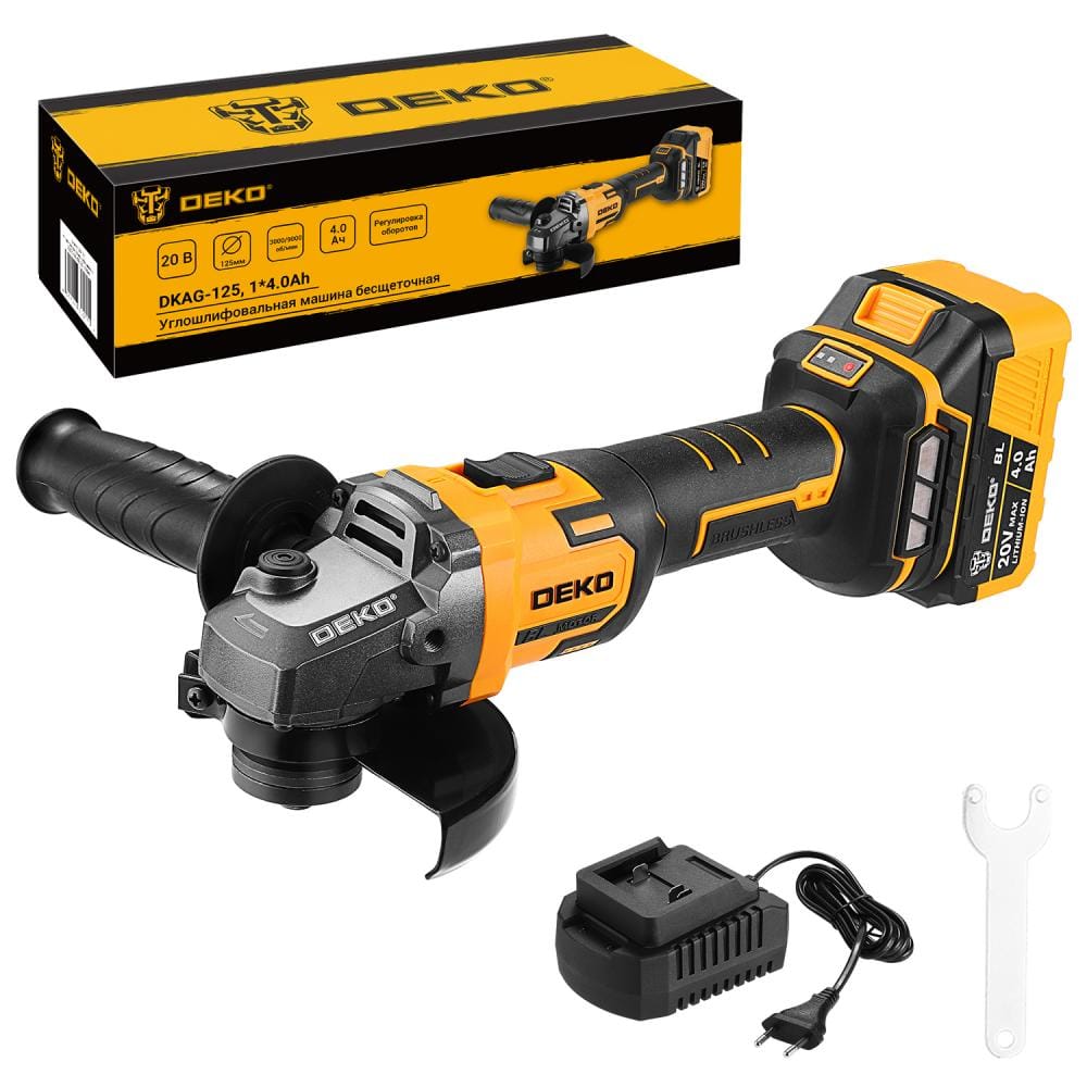 Углошлифмашина аккумуляторная DKAG-125 Deko