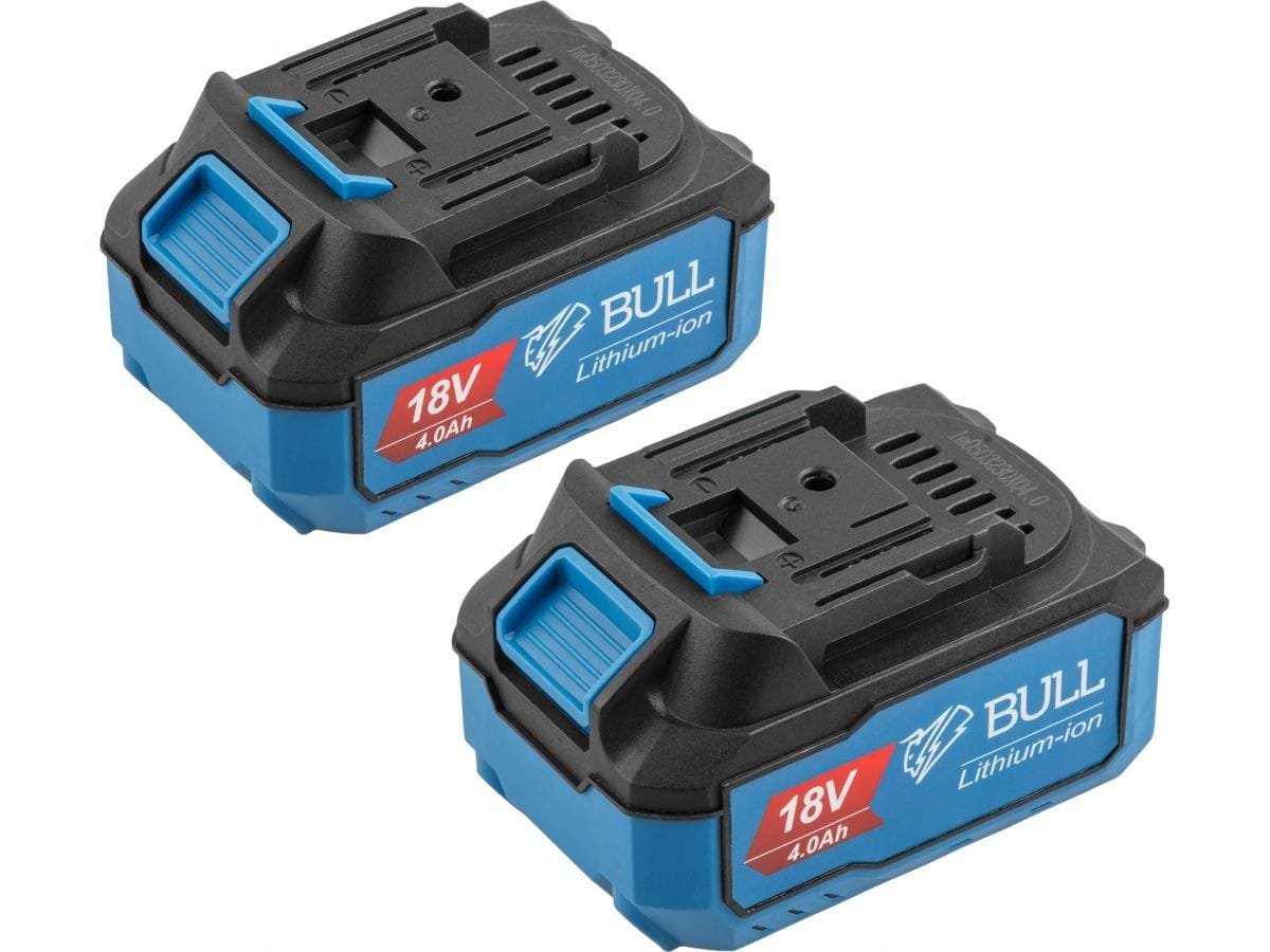 Аккум. углошлифмашина в чем. XLTpro БЕСЩЕТ, 125 мм, рег. об., 8000 об/мин, 2х4 А*ч (рег. об.) BULL CSG 1812 R