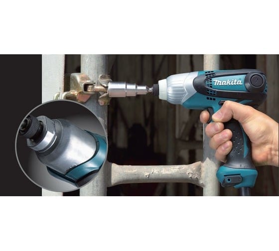 Шуруповерт ударный в кор. (230 Вт, патрон внутр. шестигр. 1/4", 100 Нм, подсветка) MAKITA TD 0101 F