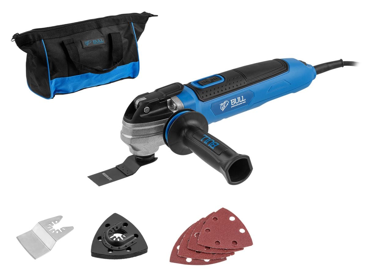 Многофункциональный инструмент (реноватор) в кор. + набор оснастки (3°, конст. электр., рег. об., 11 000-20 000 об/мин, OIS/OQIS, сумка) BULL SM 3030 QE