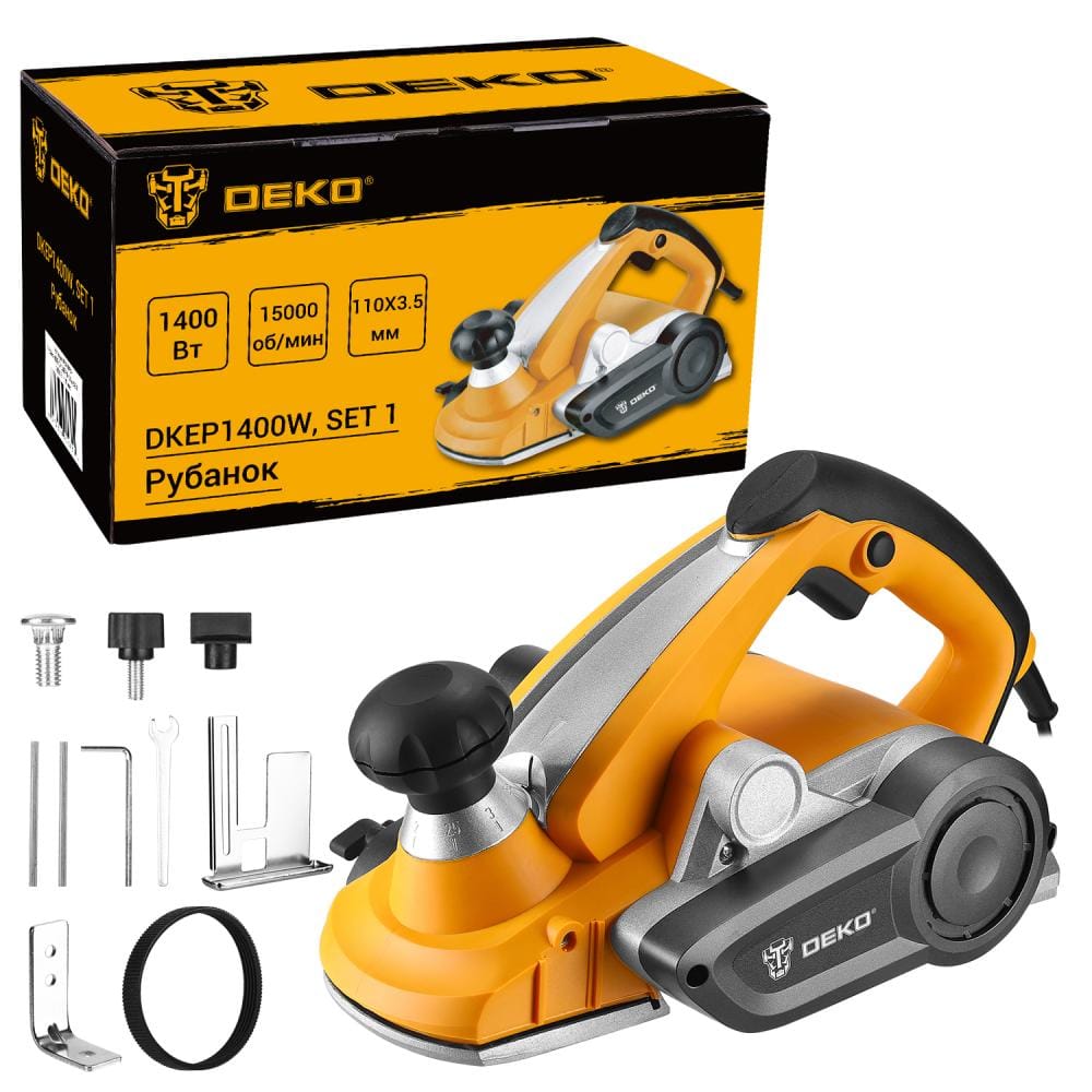 Рубанок DKEP1400W SET1 Deko