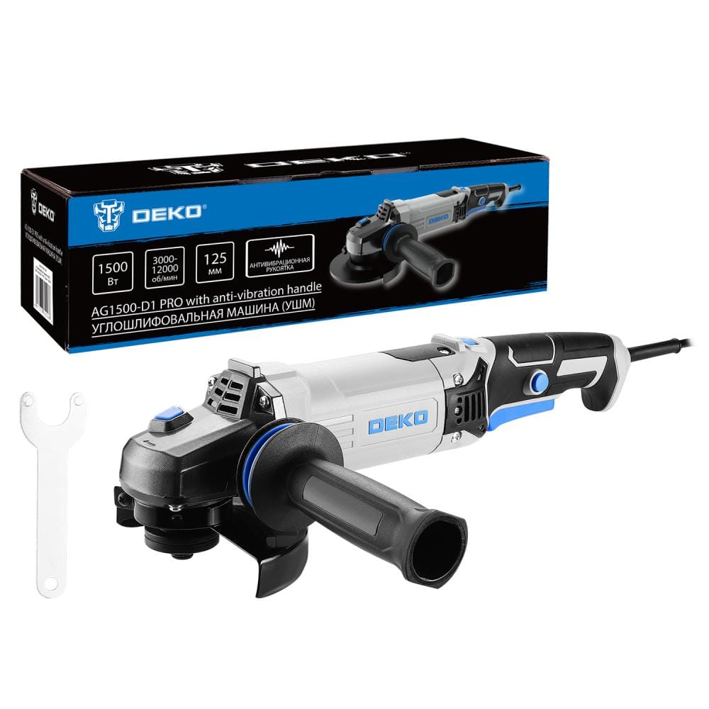 Углошлифмашина AG1500-D1 PRO Deko