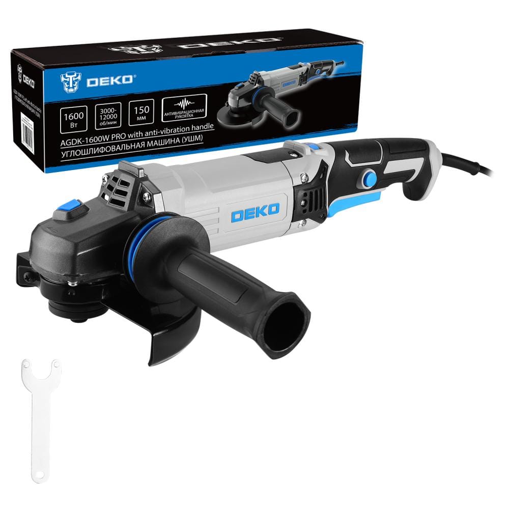 Углошлифмашина AGDK-1600W PRO Deko