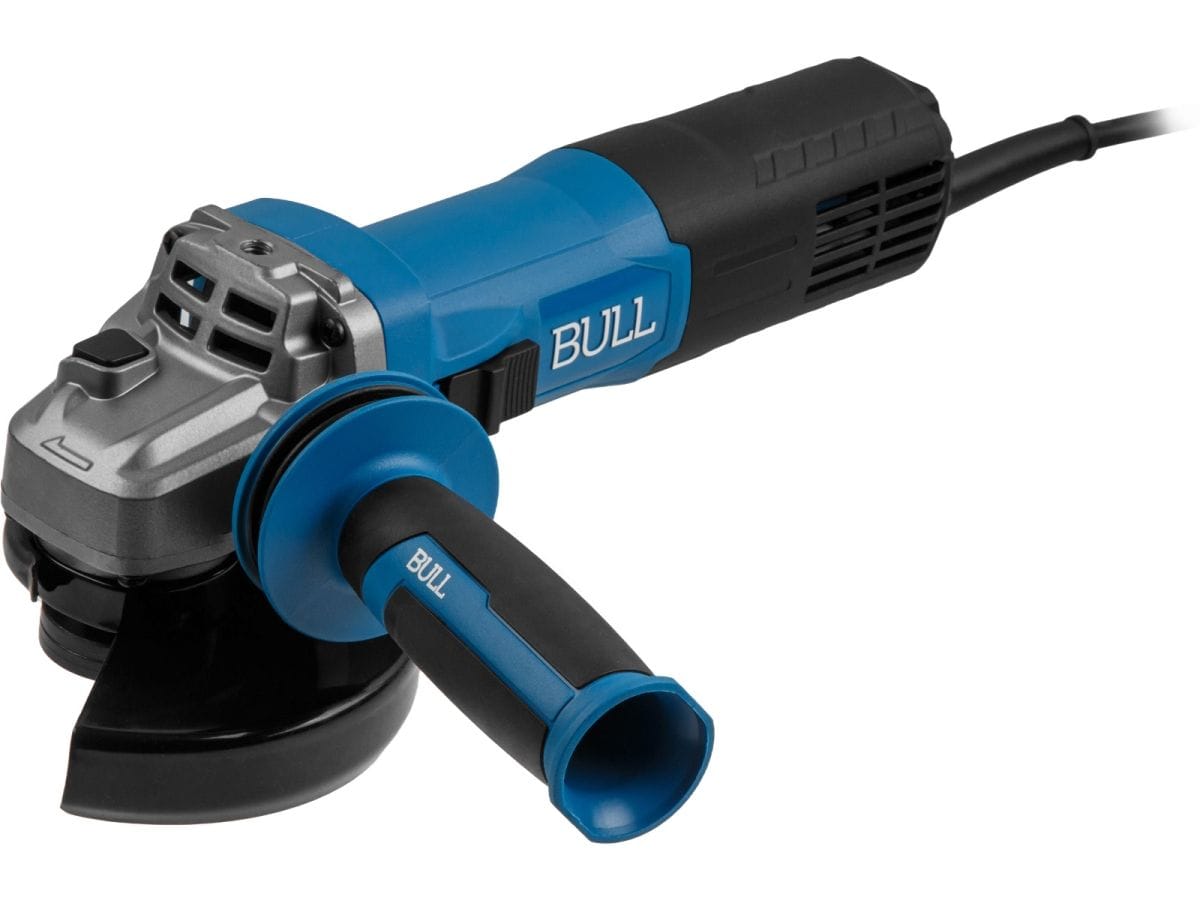 Одноручная углошлифмашина в кор. 125 мм, 1000 Вт, плав. пуск., конст. эл. (11 000 об/мин, защита от перегрузки, защита от повторного включения, вес 2,3 кг) BULL WS 1210