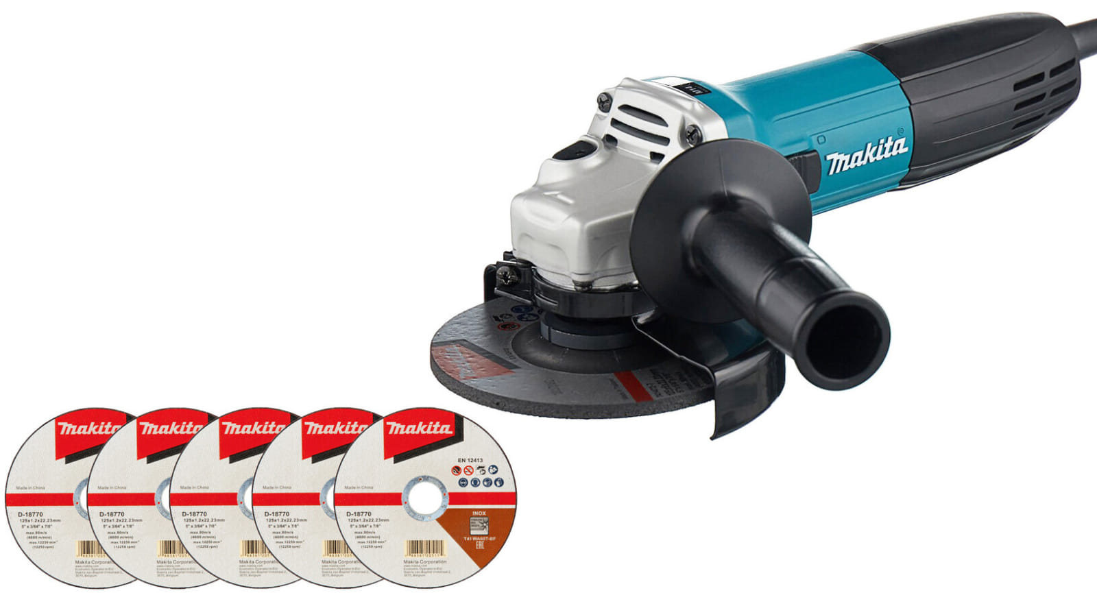 Одноручная углошлифмашина в кор. (720 Вт, диск 125х22 мм.) MAKITA GA 5030RX9