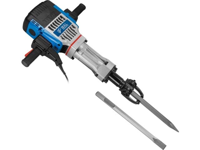 Отбойный молоток в кор. 2200 Вт, 75 Дж, HEX 28.6 мм, 1050 уд/мин, 5 м кабель (30 кг) BULL SH 3001