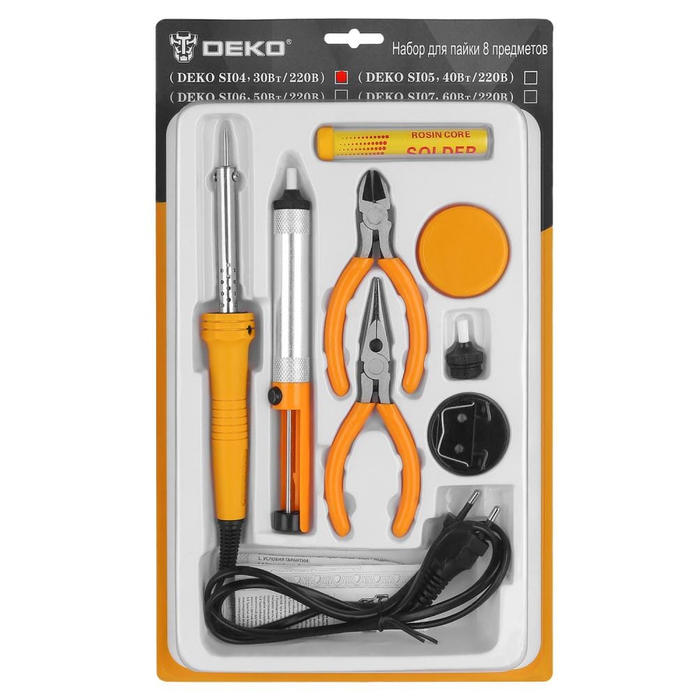 Паяльник с набор для пайки Deko SI04 SET 8
