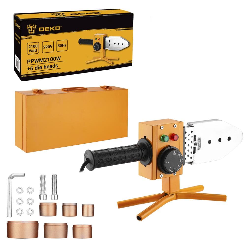 Паяльник для полипропиленовых труб PPWM2100W 063-4249 (кейс) Deko