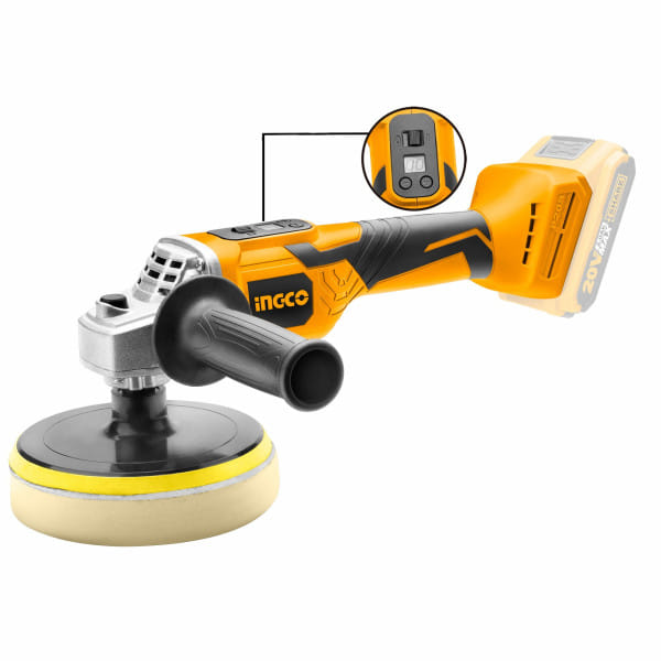 Машина полировальная аккумуляторная 150мм 20В INDUSTRIAL INGCO APLI2001