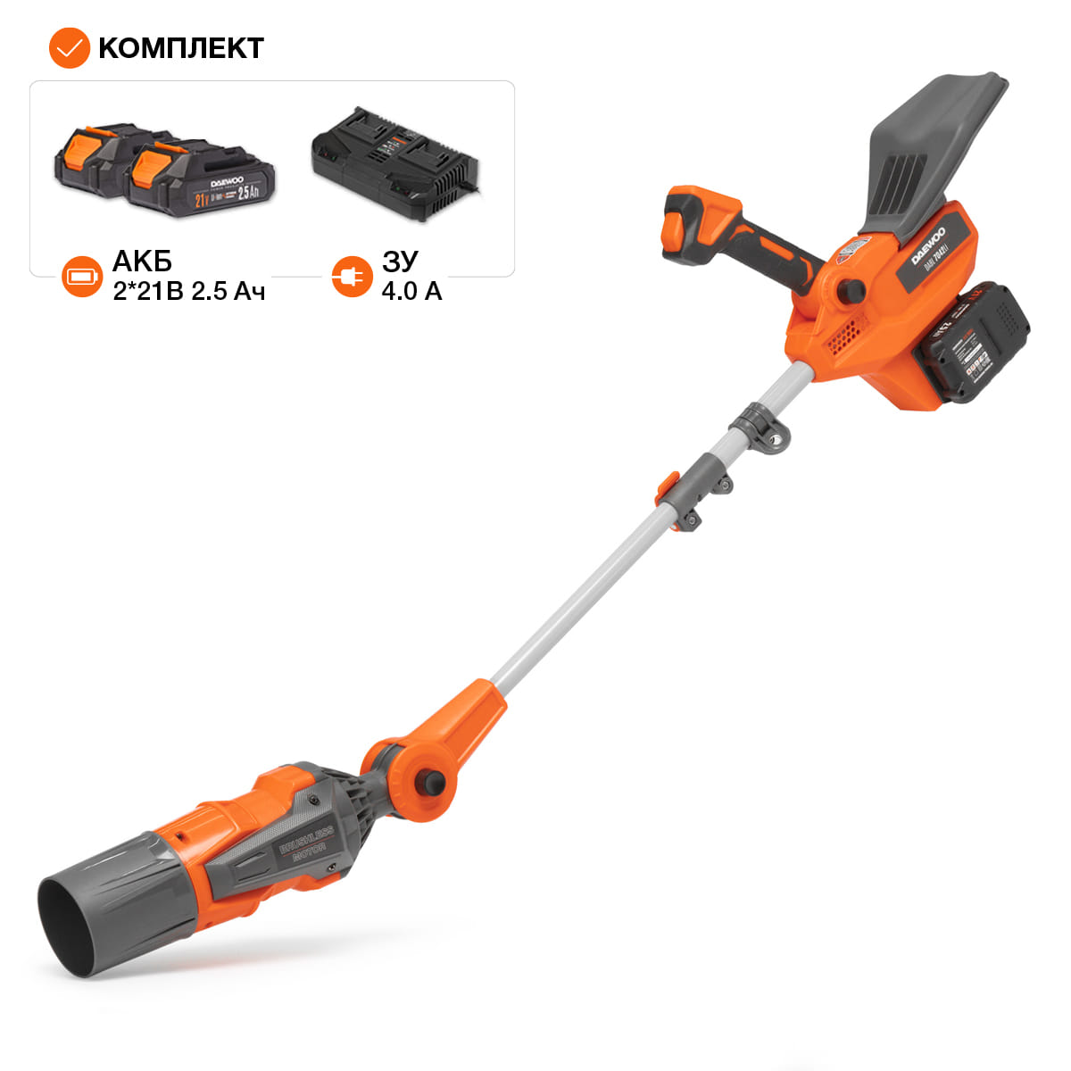 Воздуходувка аккумуляторная DABL 7042Li SET Daewoo Power