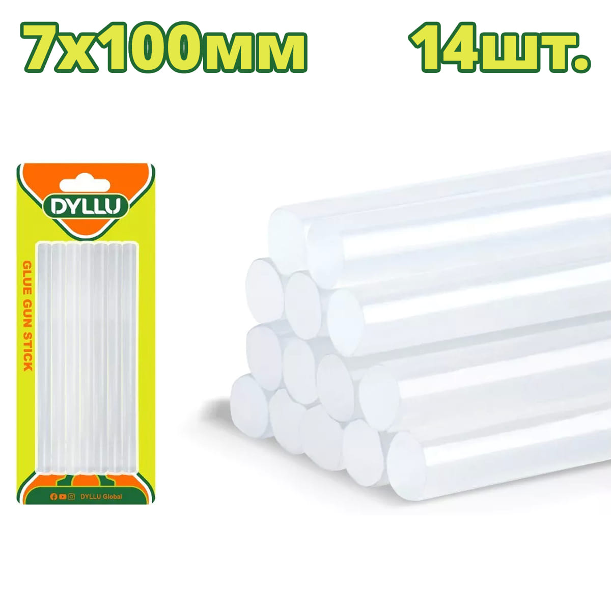 Клеевые стержни 7x100 мм DTGJ3510 (14 шт) DYLLU