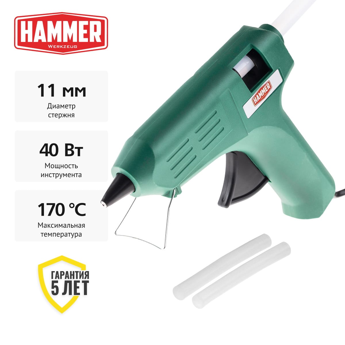 Термоклеевой пистолет GN-11 Hammer
