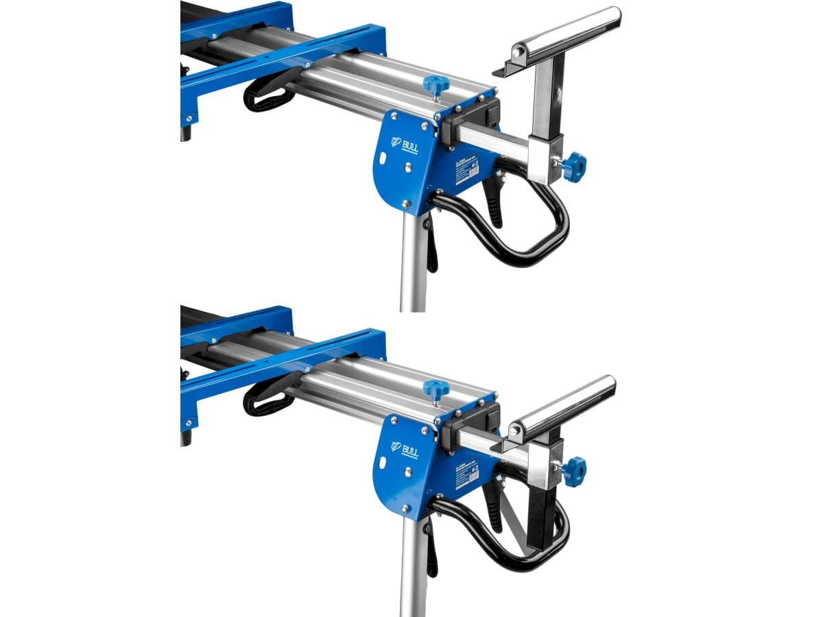 Стол для торцовочной пилы (265х77х97 см, макс.нагрузка 225 кг, макс. ширина посадки 42 см) BULL MT 1026