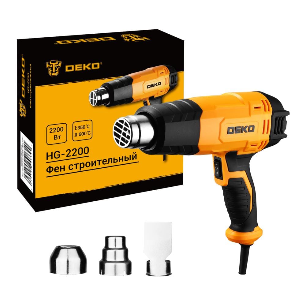 Фен строительный (термовоздуходувка) HG-2200 Deko