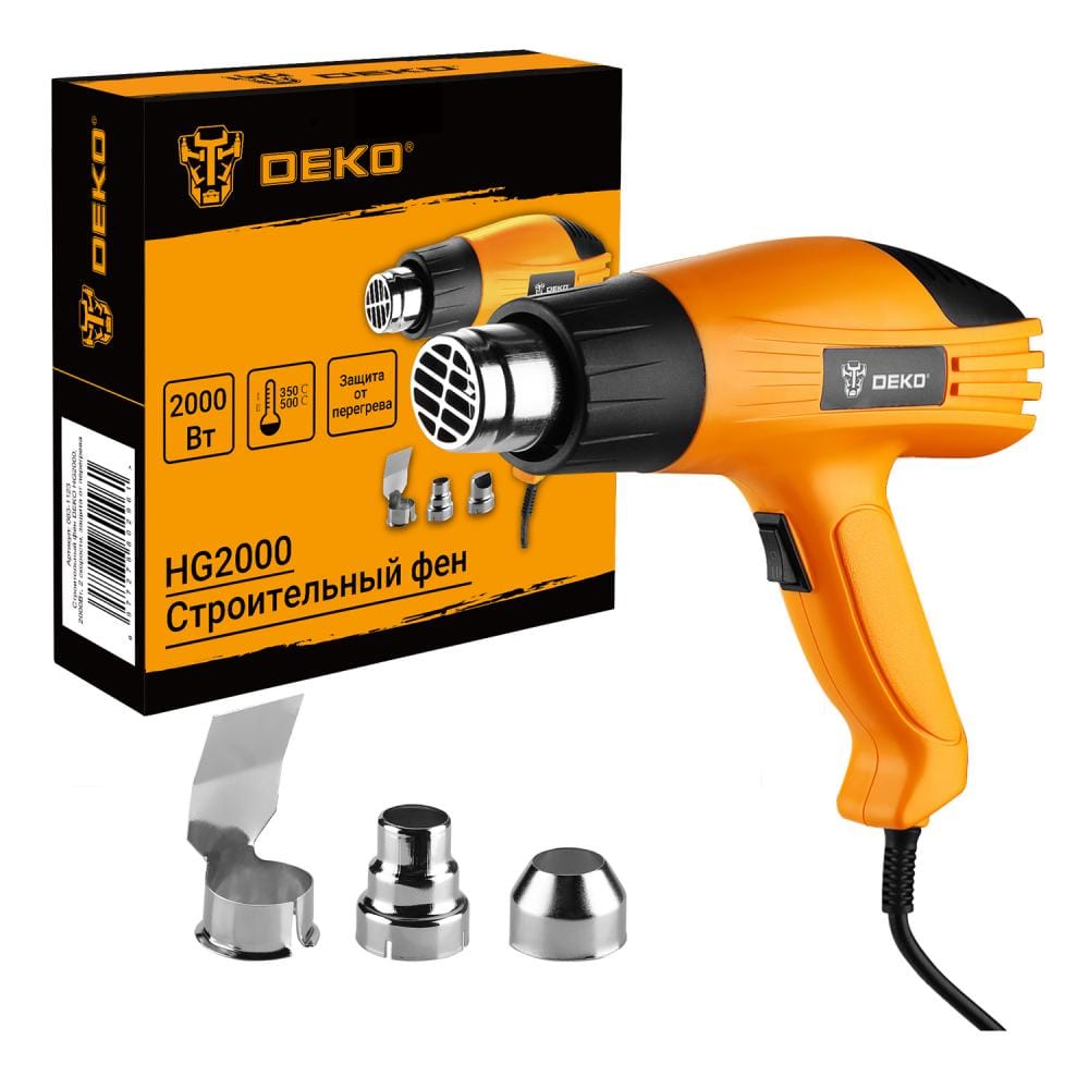 Фен строительный (термовоздуходувка) HG2000 Deko