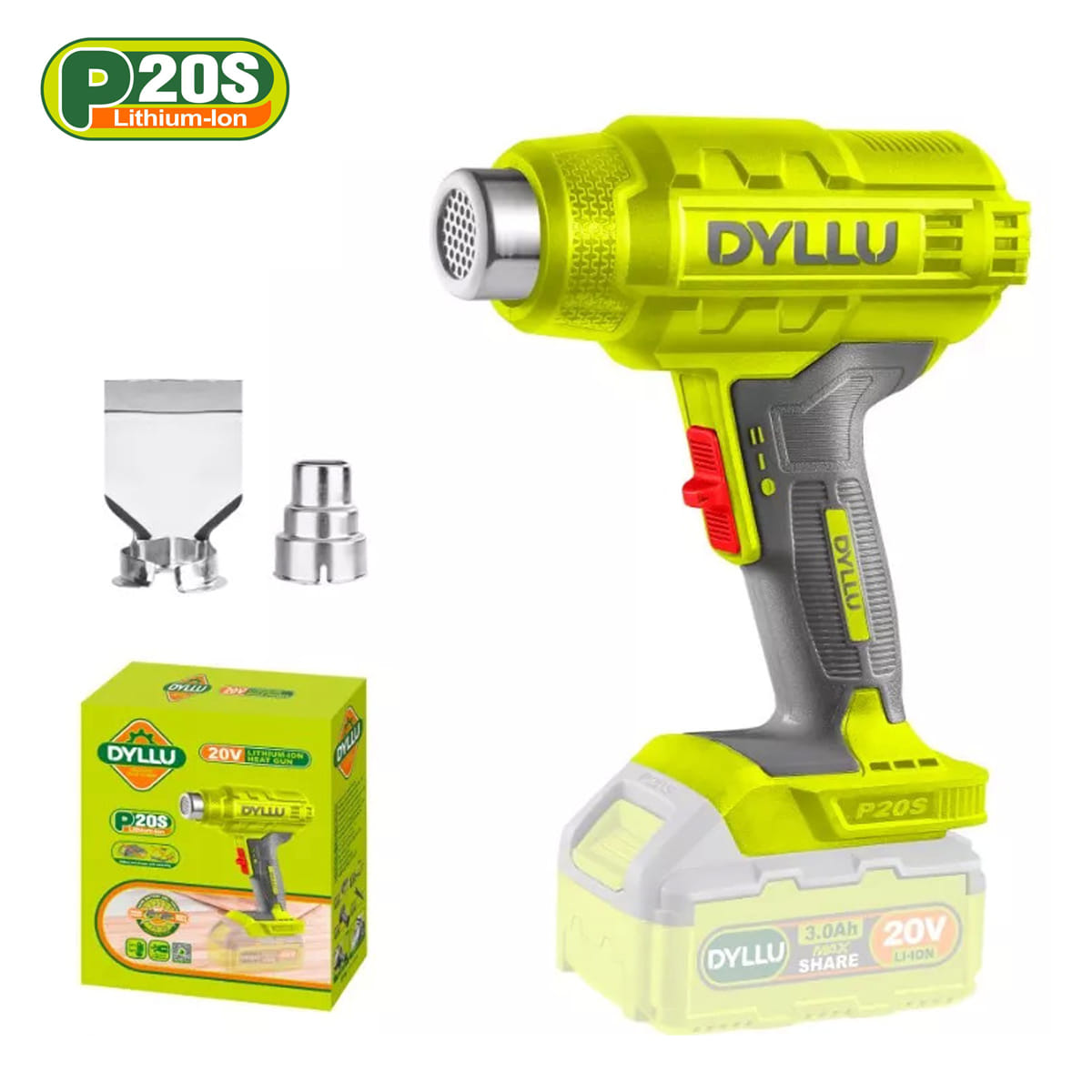 Фен строительный (термовоздуходувка) аккумуляторный DTKH1501 DYLLU