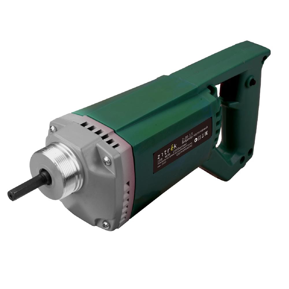 Вибратор глубинный ZKVD1000 вал 1.5 м. со встроенной булавой D 35 мм. Zitrek