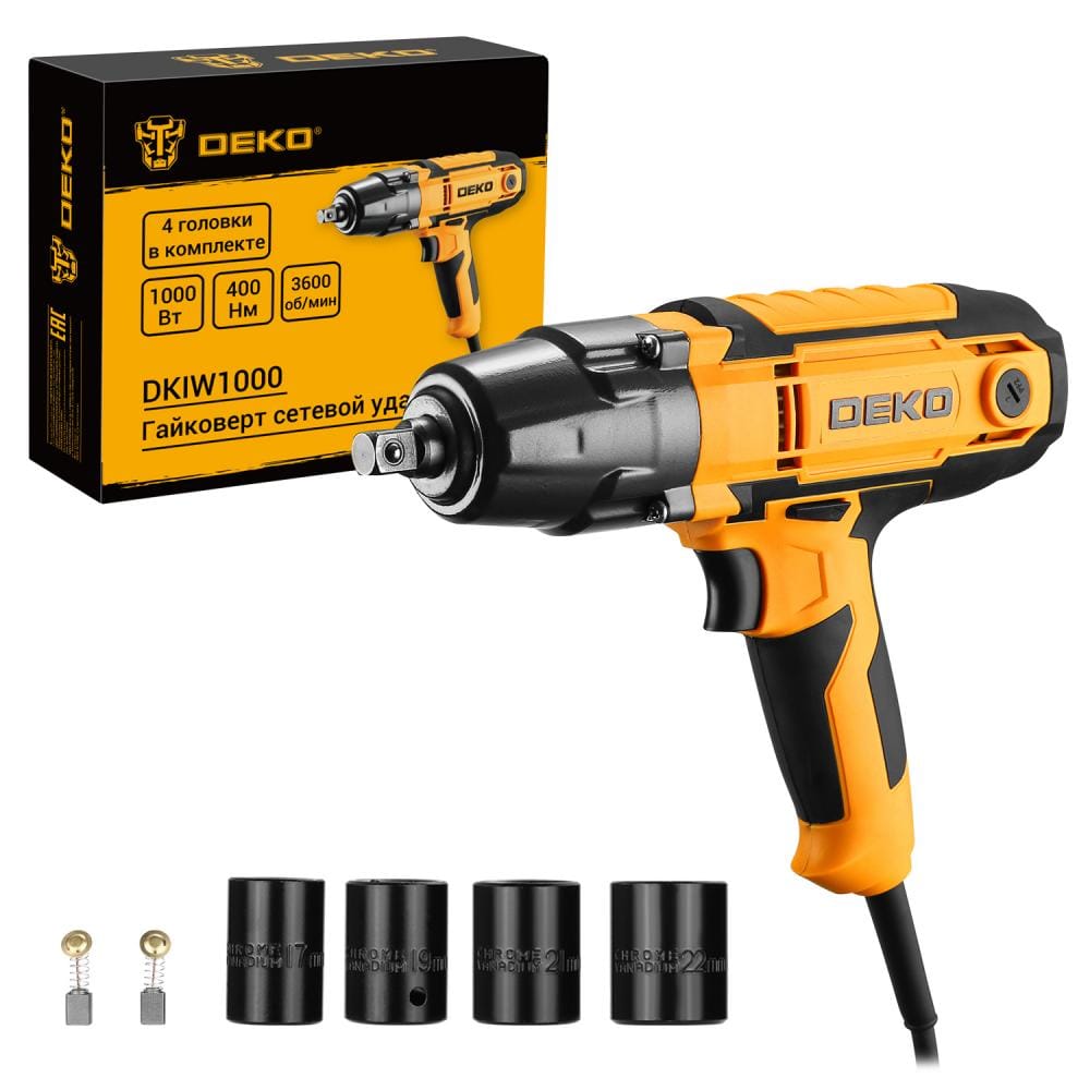Гайковерт сетевой ударный DKIW1000 Deko