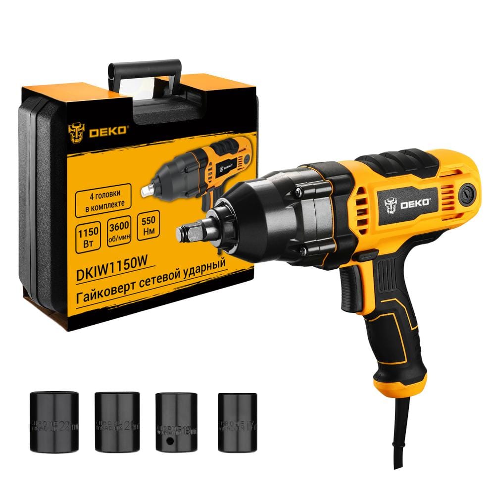 Гайковерт сетевой ударный DKIW1150W Deko