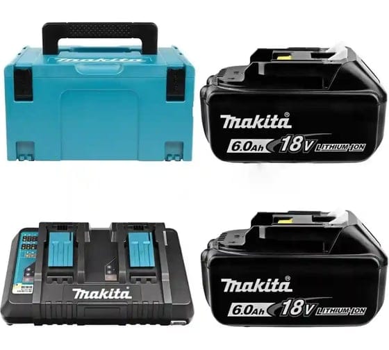 Комплект аккумулятор LXT 18.0 В шт. + зарядное устройство DC18RD + кейс MAKPAC тип 3 MAKITA BL1860B
