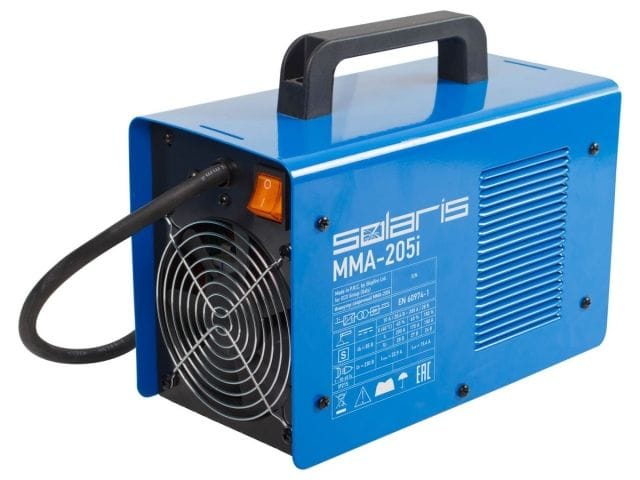 Инвертор сварочный MMA-205i (230В, 10-200 А, 85В, электроды диам. 1.6-4.0 мм, вес 5.1 кг) Solaris