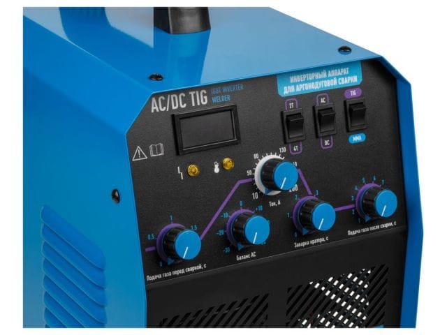 Инверторный аппарат аргонодуговой сварки TIG-220 AC/DC (AC/DC TIG, HF, MMA, 200 A, 150 В-240 В) Solaris