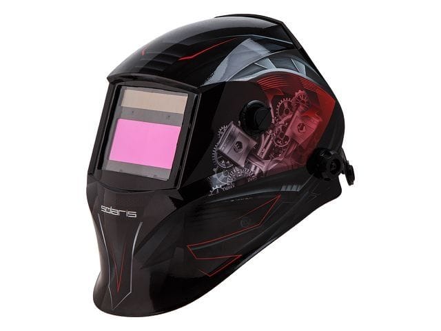 Щиток сварщика с самозатемняющимся светофильтром ASF520S (Car Master красный) (1/1/1/2, 95x43 мм (40,9 см2), DIN 4/9-13 (регул), шлифовка, ре Solaris