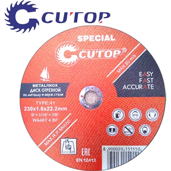 230x1.6x22.2 мм Диск отрезной по листовому металлу и профилю CUTOP Special 40014s