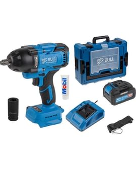 Аккум. ударный гайковерт Xcase, XLTpro, БЕСЩЕТ., 18 В, 750 Н*м, 1/2", 1х4 А*ч, з/у 4 А (вес 2,24 кг) BULL SC 1807 Аккум. ударный гайковерт Xcase, XLTpro, БЕСЩЕТ., 18 В, 750 Н*м, 1/2", 1х4 А*ч, з/у 4 А (вес 2,24 кг) BULL SC 1807