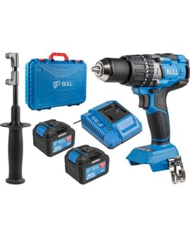 Аккум. дрель-шуруповерт BULL SR 1805 в чем. XLTpro, 2х6 А*ч, БЕСЩЕТ., 18 В, 120 Н*м, БЗП(мет.) 13 мм (Доп. функции: Ударное сверление, "AntiKickback", режим "TURBO") BULL SR 1805 Аккум. дрель-шуруповерт BULL SR 1805 в чем. XLTpro, 2х6 А*ч, БЕСЩЕТ., 18 В, 120 Н*м, БЗП(мет.) 13 мм (Доп. функции: Ударное сверление, "AntiKickback", режим "TURBO") BULL SR 1805