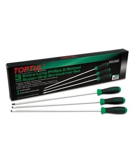 Набор отверток 3шт EXTRA LONG (SL5,5 SL6,5 PH2) 400mm TOPTUL GAAE0306 Набор отверток 3шт EXTRA LONG (SL5,5 SL6,5 PH2) 400mm TOPTUL GAAE0306