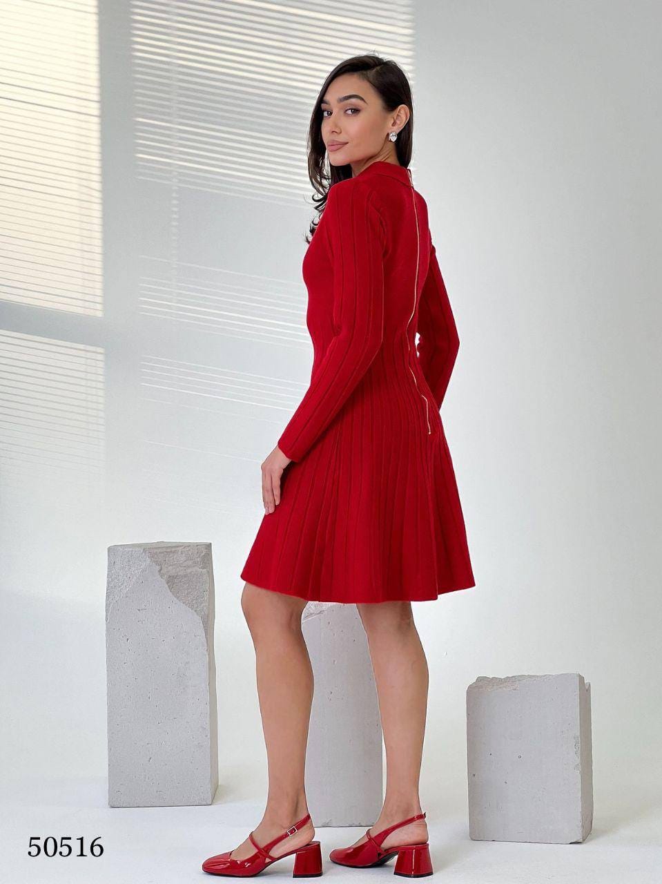 Платье трикотажное женское — красное, one size MISS DIVA