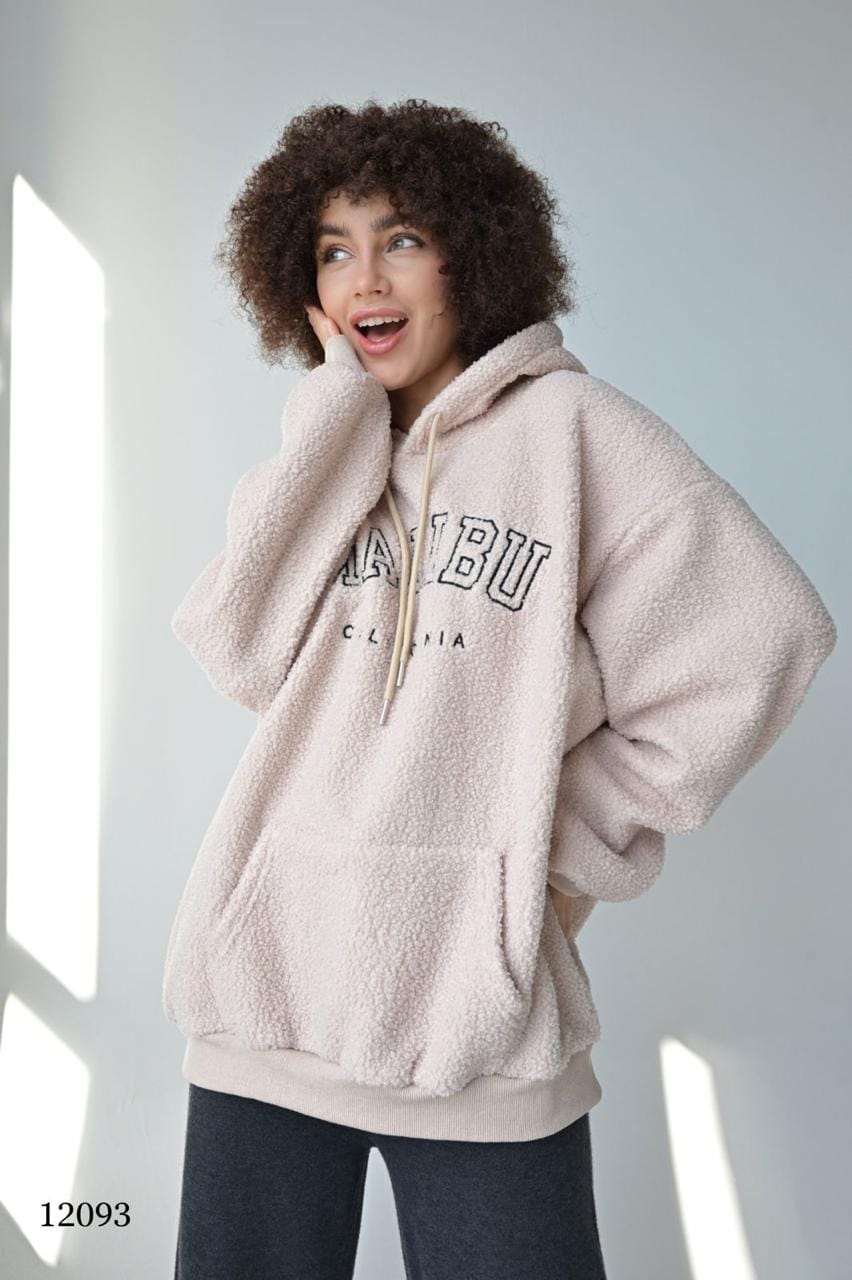 Худи женское — оверсайз, бежевый MISS DIVA