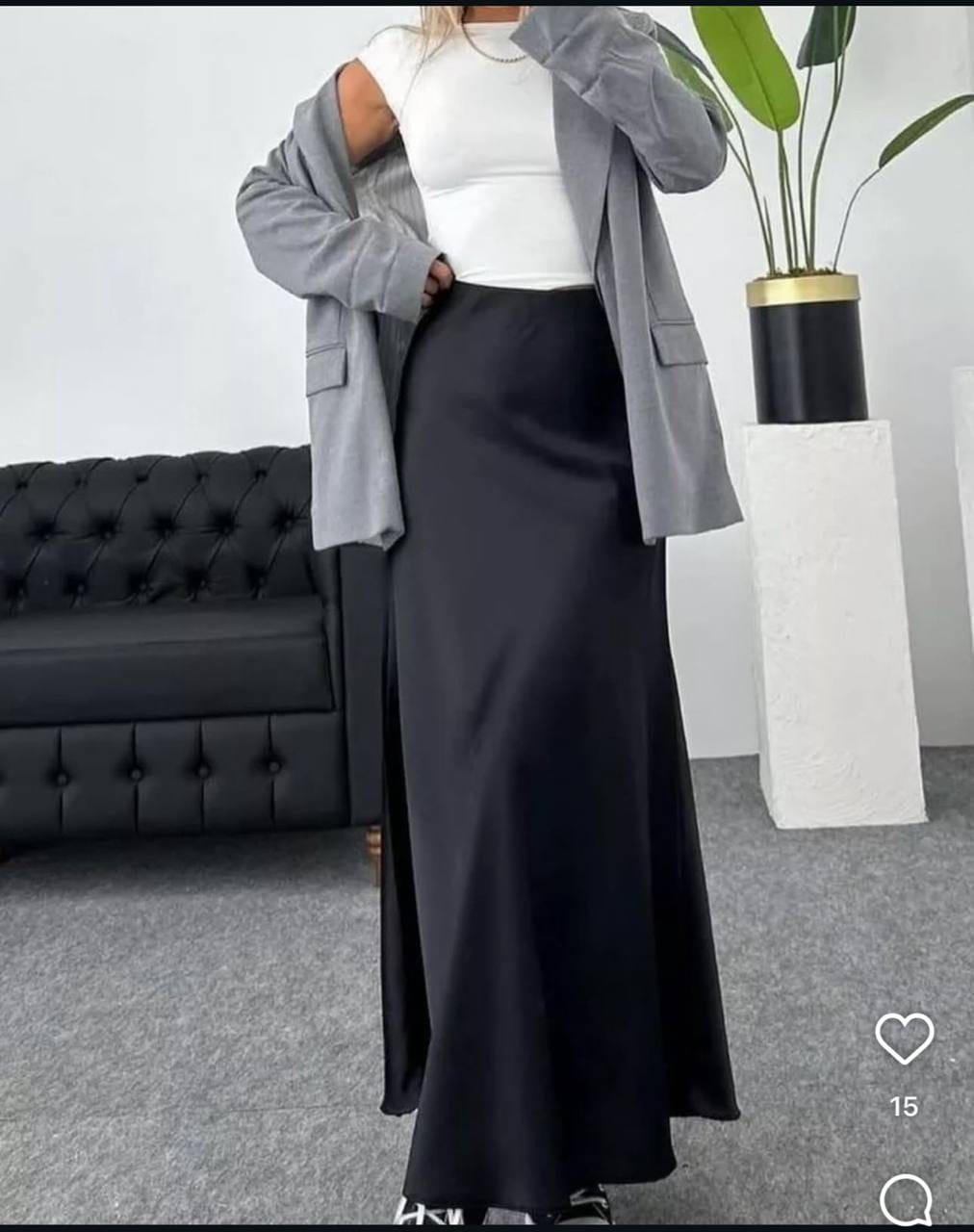 Юбка атласная женская