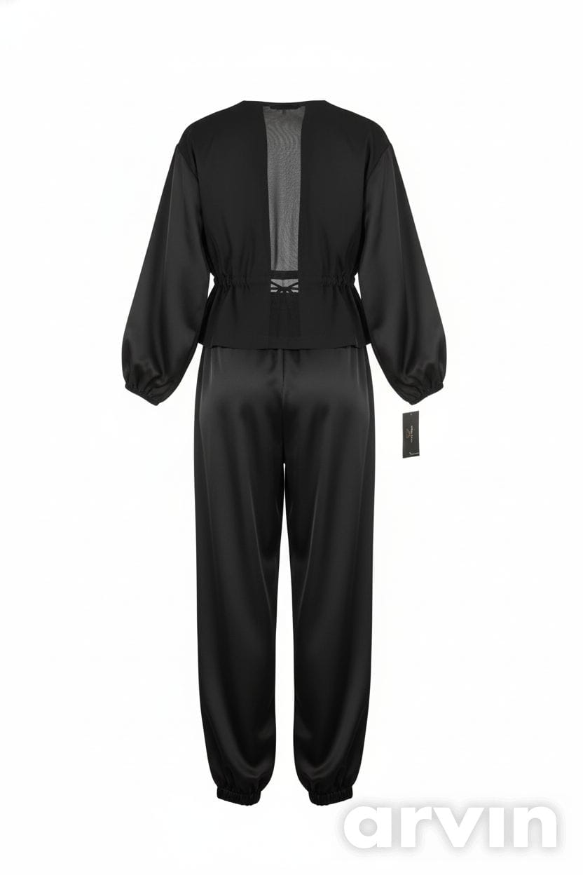 Женская шифоновая блуза с поясом