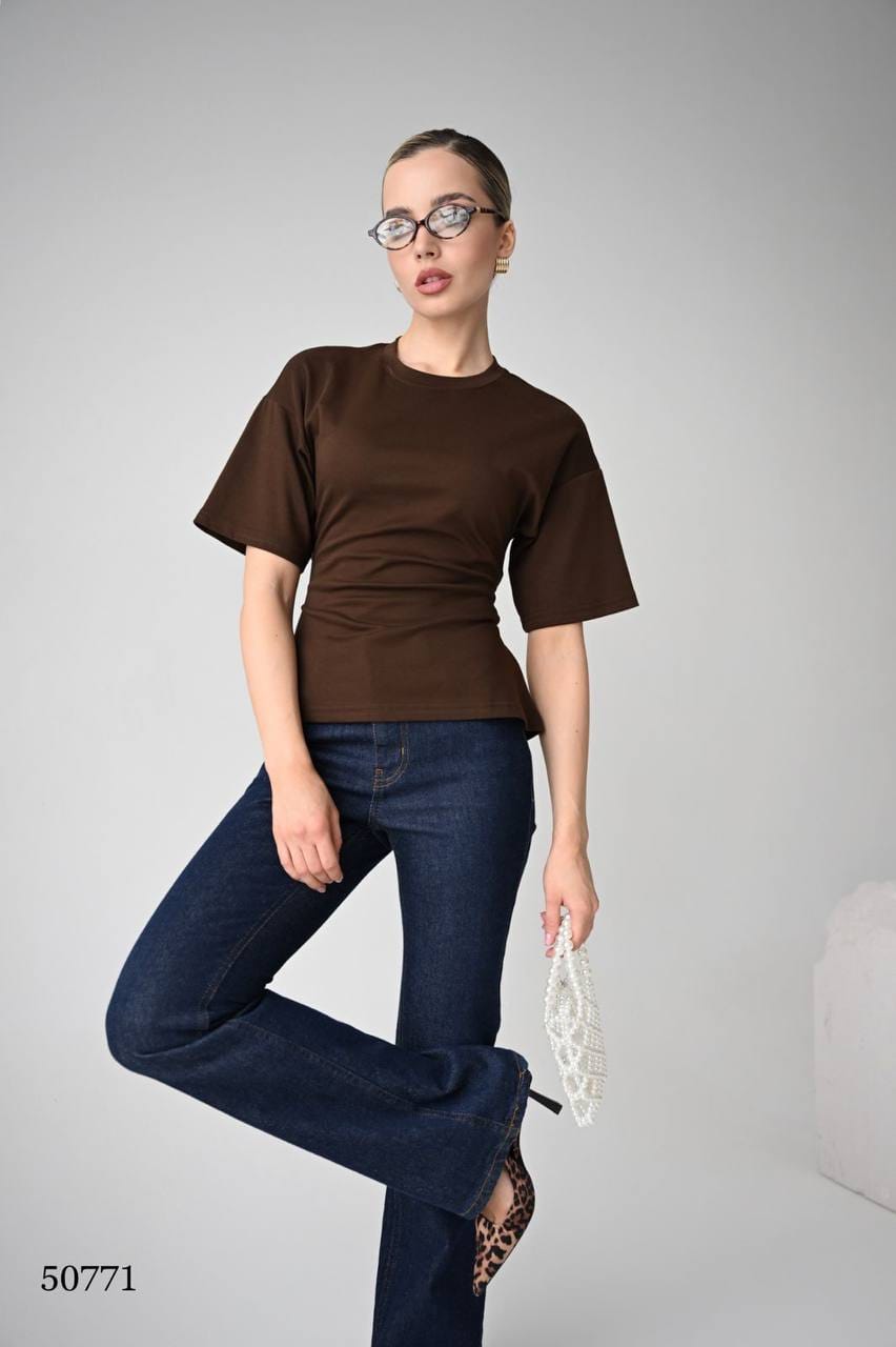 Футболка приталенного кроя с завязками сзади MISS DIVA